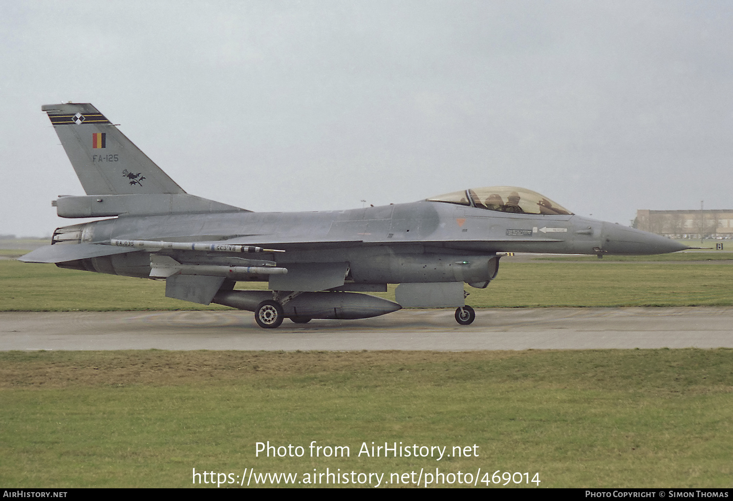 Aircraft Photo of FA-125 | General Dynamics F-16A Fighting Falcon | Belgium - Air Force | AirHistory.net #469014