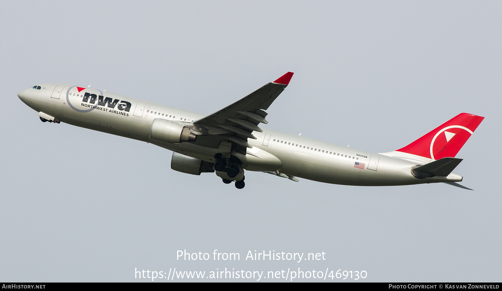 Aircraft Photo of N805NW | Airbus A330-323E | Northwest Airlines | AirHistory.net #469130