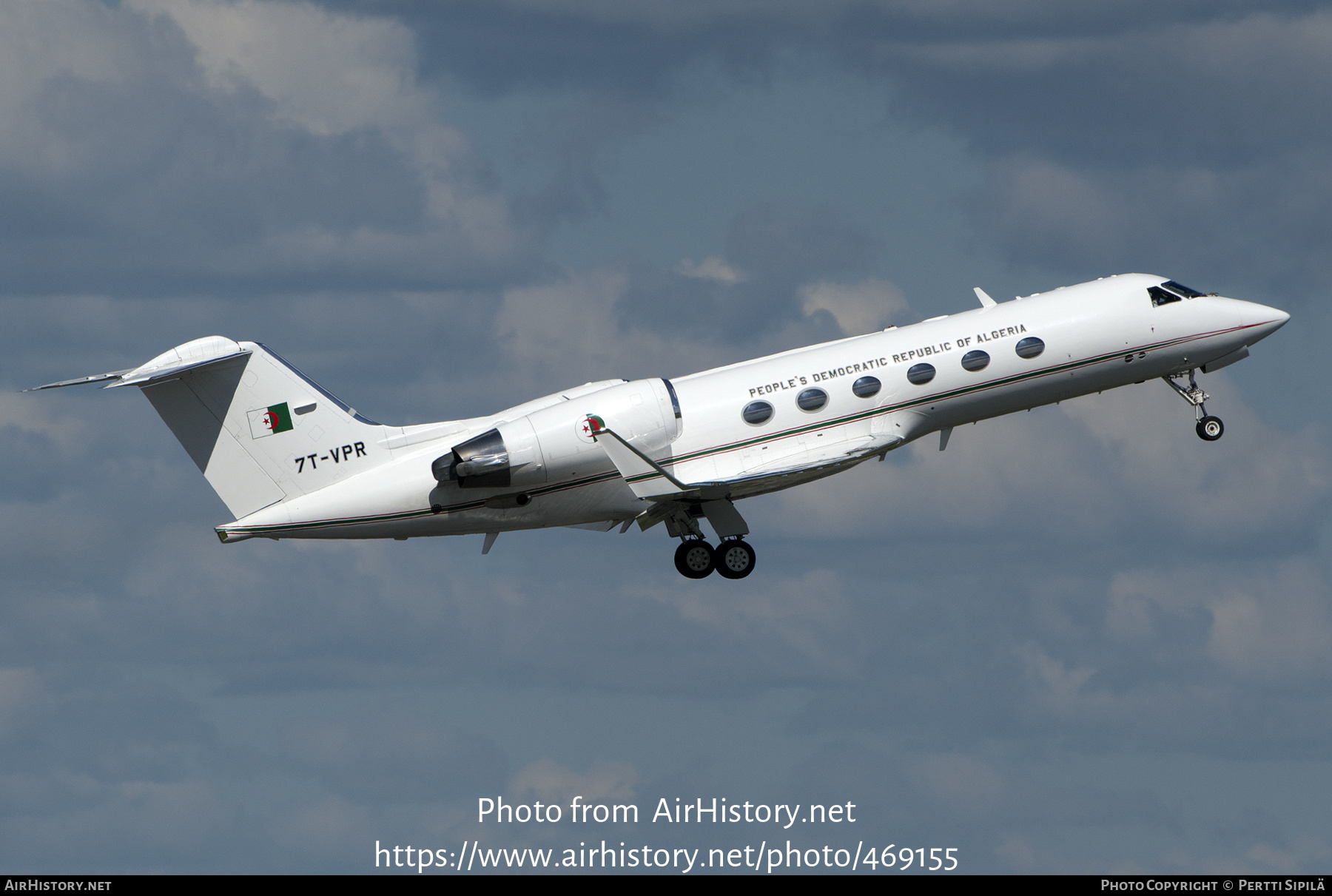 Aircraft Photo of 7T-VPR | Gulfstream Aerospace G-IV Gulfstream IV-SP | Algeria - Government | People's Democratic Republic of Algeria | AirHistory.net #469155