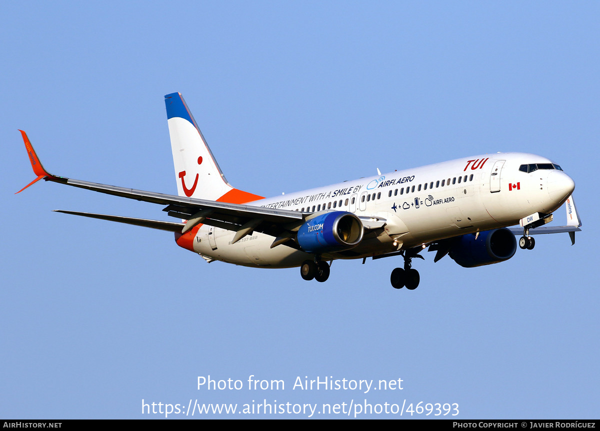 Aircraft Photo of C-FTDW | Boeing 737-808 | TUI | AirHistory.net #469393