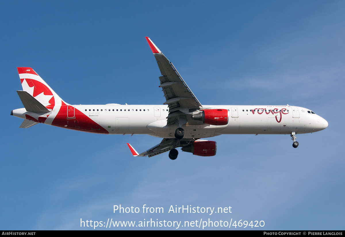 Aircraft Photo of C-FJOK | Airbus A321-211 | Air Canada Rouge ...