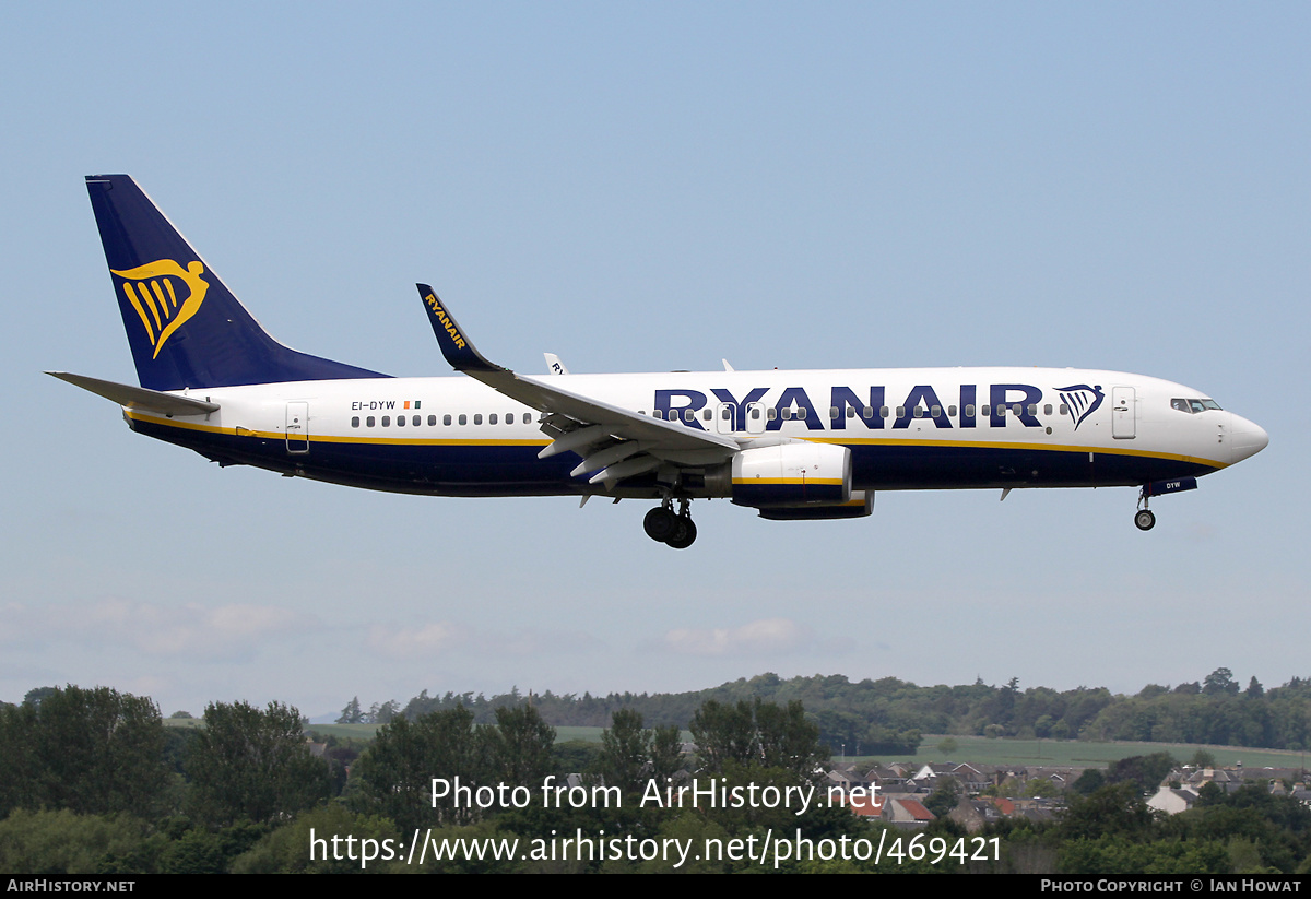 Aircraft Photo of EI-DYW | Boeing 737-8AS | Ryanair | AirHistory.net #469421