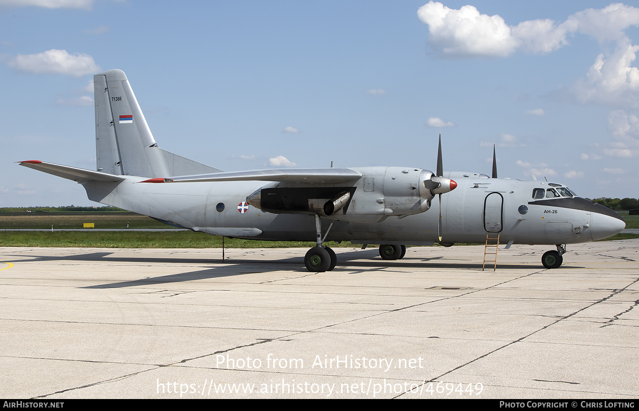 Aircraft Photo of 71386 | Antonov An-26 | Serbia - Air Force | AirHistory.net #469449