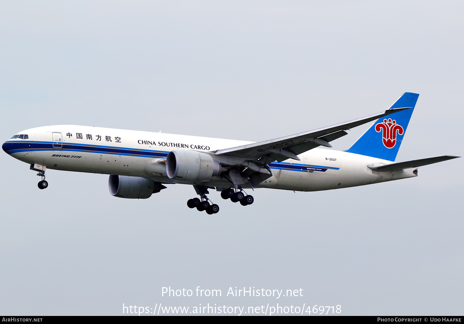 Aircraft Photo of B-2027 | Boeing 777-F1B | China Southern Airlines Cargo | AirHistory.net #469718