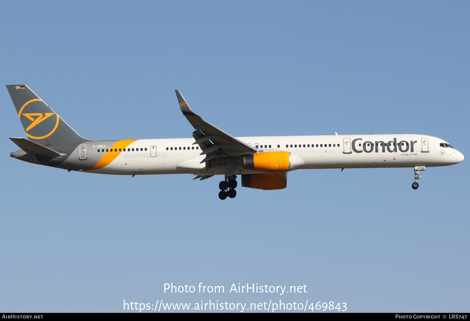 Aircraft Photo of D-ABOA | Boeing 757-330 | Condor Flugdienst | AirHistory.net #469843