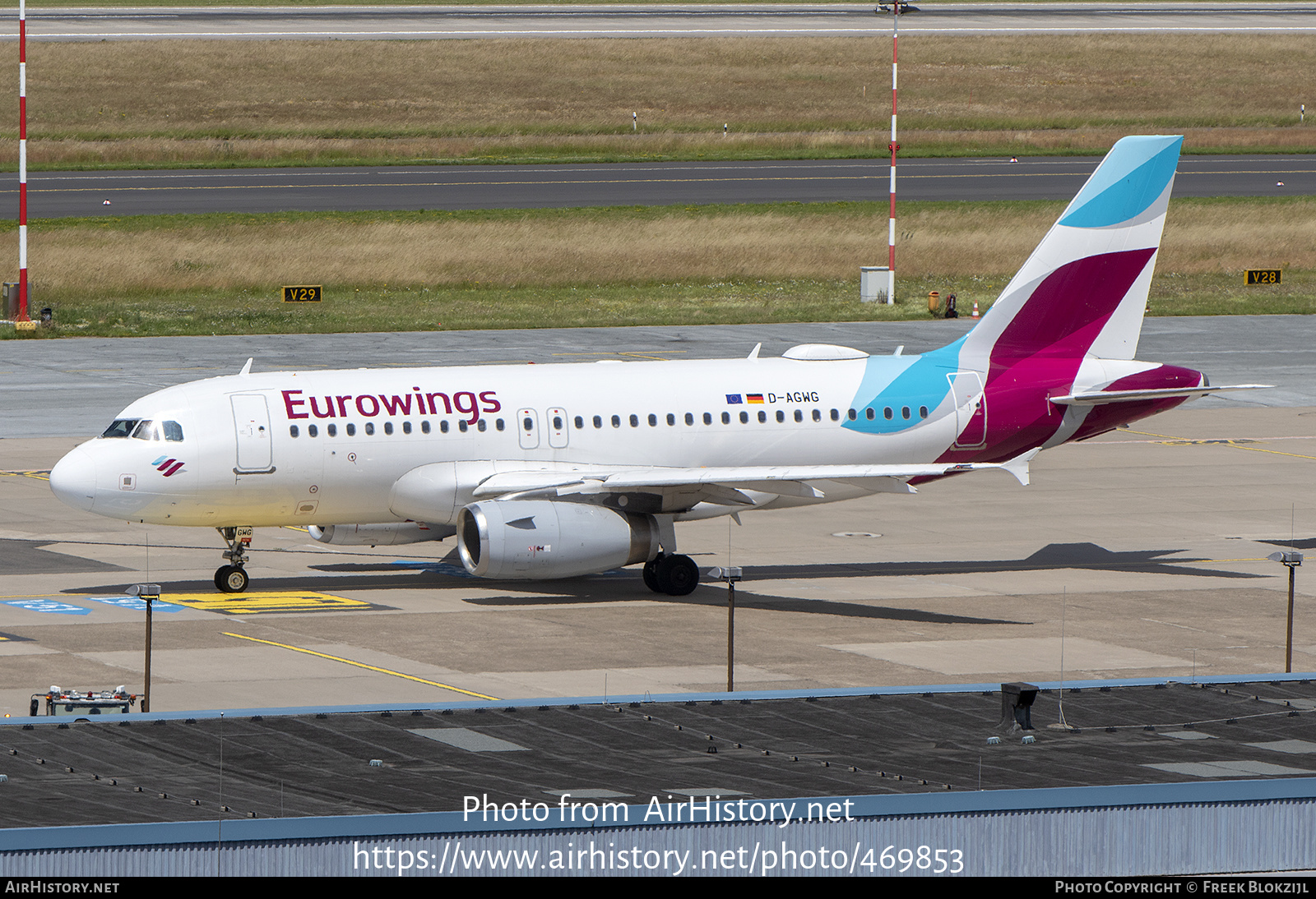 Aircraft Photo of D-AGWG | Airbus A319-132 | Eurowings | AirHistory.net #469853