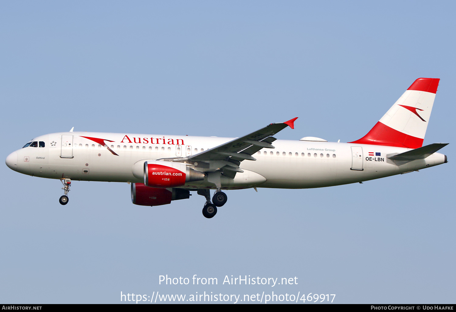 Aircraft Photo of OE-LBN | Airbus A320-214 | Austrian Airlines | AirHistory.net #469917