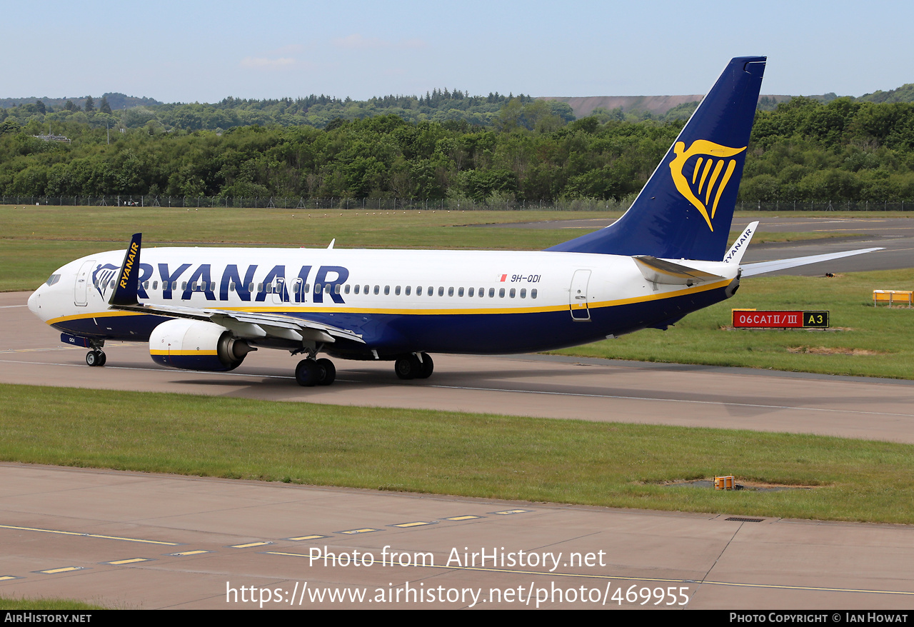 Aircraft Photo of 9H-QDI | Boeing 737-800 | Ryanair | AirHistory.net #469955