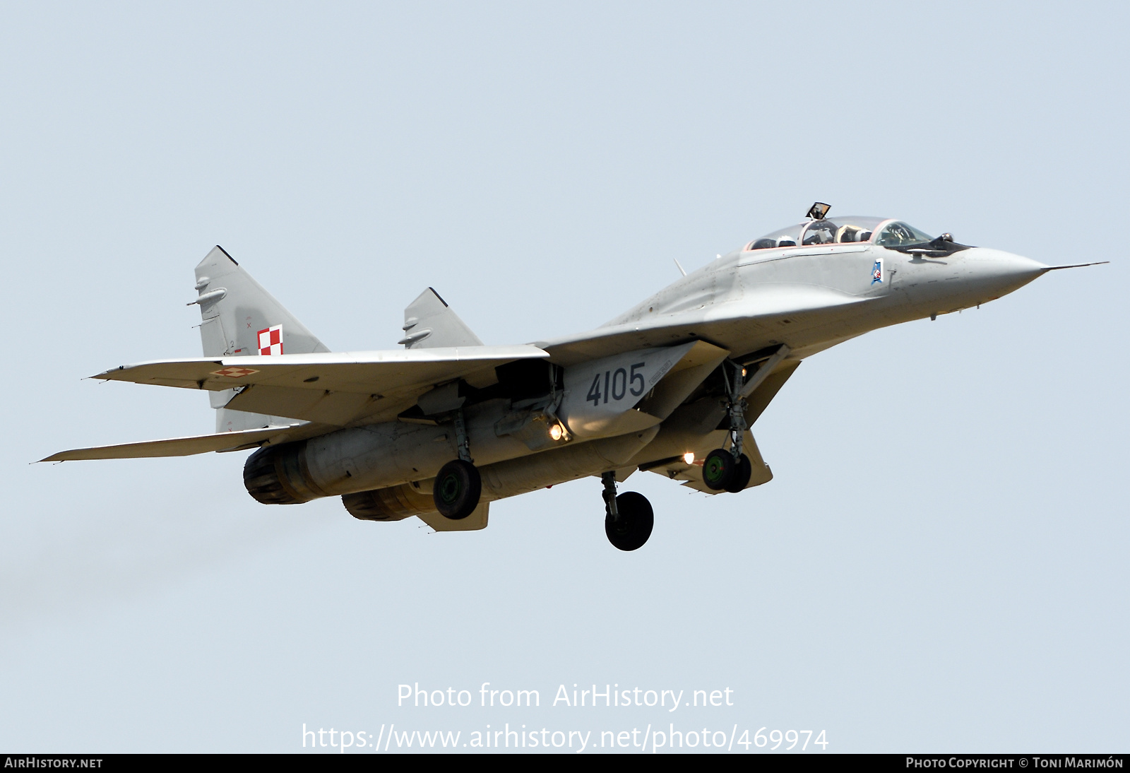 Aircraft Photo of 4105 | Mikoyan-Gurevich MiG-29GT (9-51) | Poland - Air Force | AirHistory.net #469974