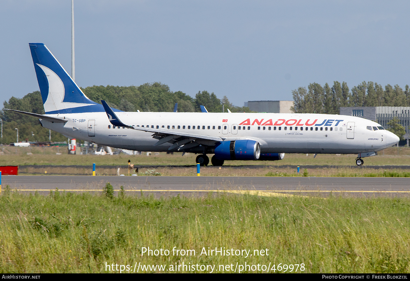 Aircraft Photo of TC-SBP | Boeing 737-86N | AnadoluJet | AirHistory.net #469978