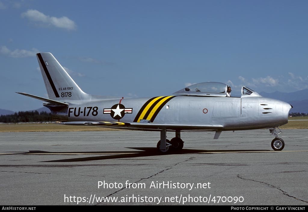 Aircraft Photo of N178 / 8178 | North American F-86A Sabre | USA - Air Force | AirHistory.net #470090