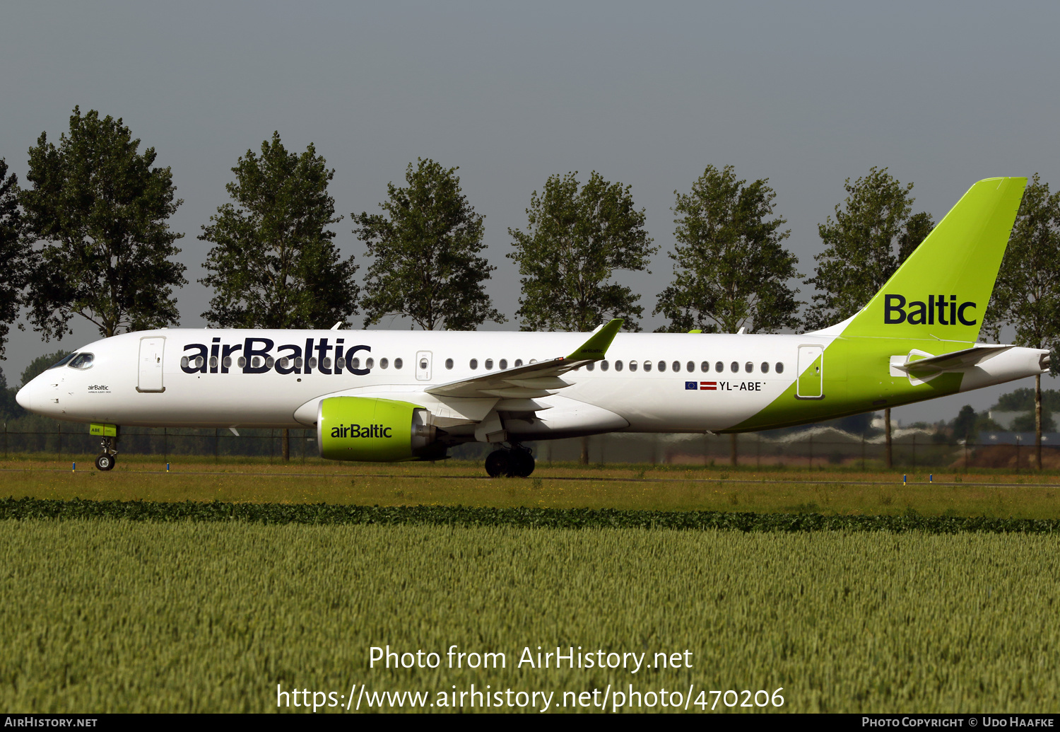 Aircraft Photo of YL-ABE | Airbus A220-371 (BD-500-1A11) | AirBaltic | AirHistory.net #470206