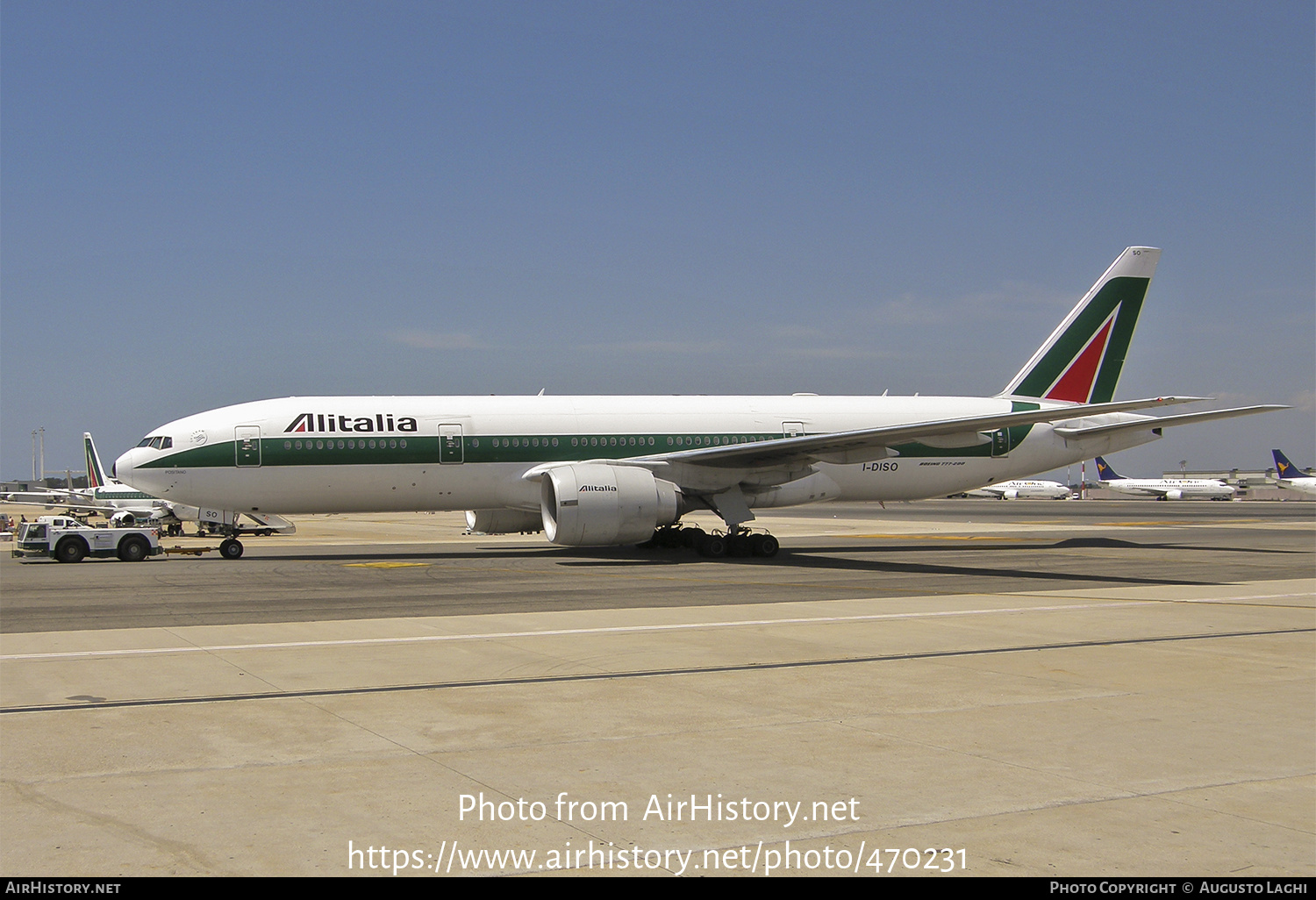 Aircraft Photo of I-DISO | Boeing 777-243/ER | Alitalia | AirHistory.net #470231