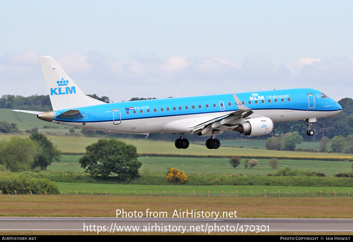 Aircraft Photo of PH-EZP | Embraer 190STD (ERJ-190-100STD) | KLM Cityhopper | AirHistory.net #470301