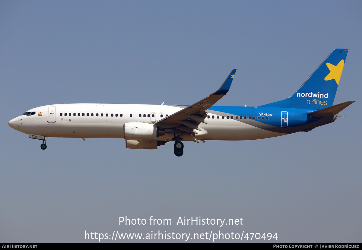 Aircraft Photo of VP-BOW | Boeing 737-8Q8 | Nordwind Airlines | AirHistory.net #470494