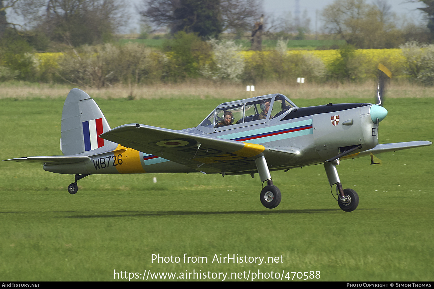 Aircraft Photo of G-AOSK / WB726 | De Havilland DHC-1 Chipmunk Mk22 | UK - Air Force | AirHistory.net #470588