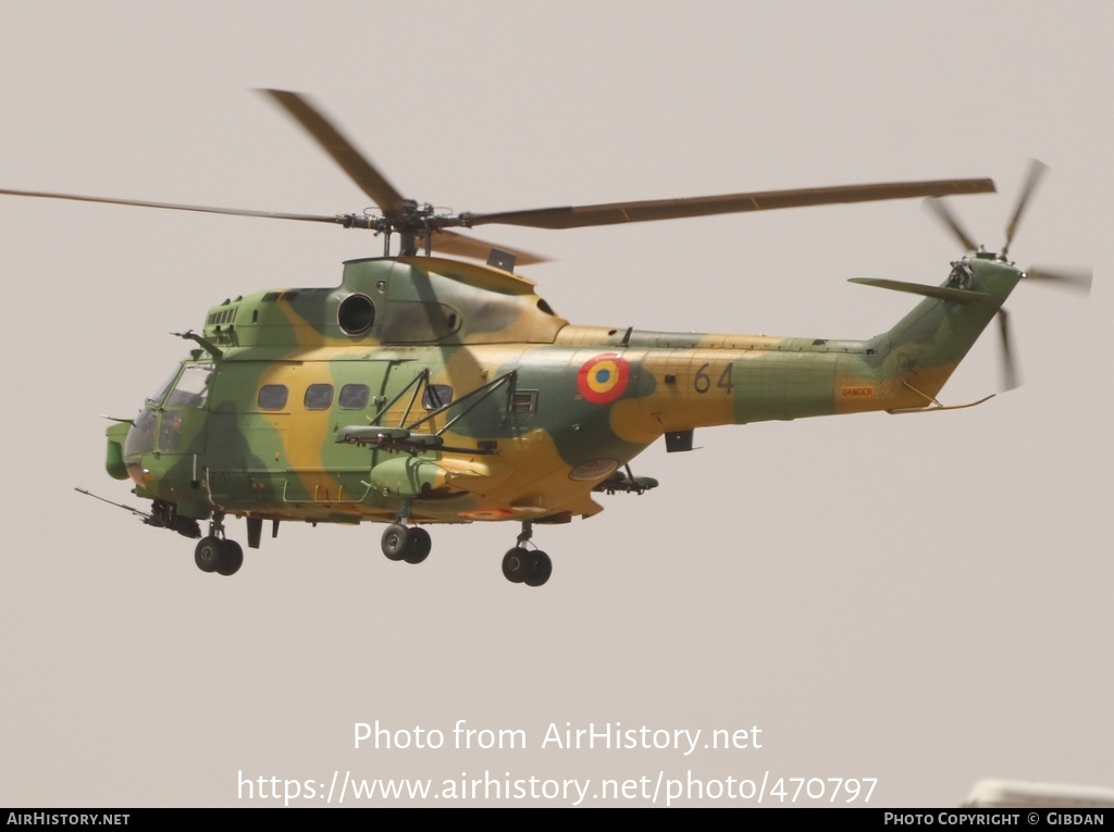 Aircraft Photo of 64 | Aerospatiale IAR-330L/SOCAT Puma | Romania - Air Force | AirHistory.net #470797