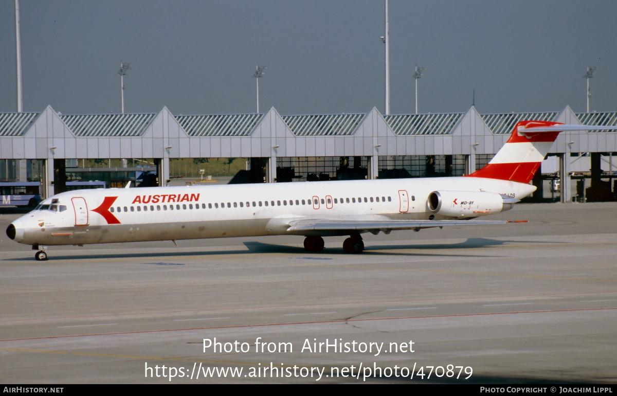 Aircraft Photo of OE-LDS | McDonnell Douglas MD-81 (DC-9-81) | Austrian Airlines | AirHistory.net #470879