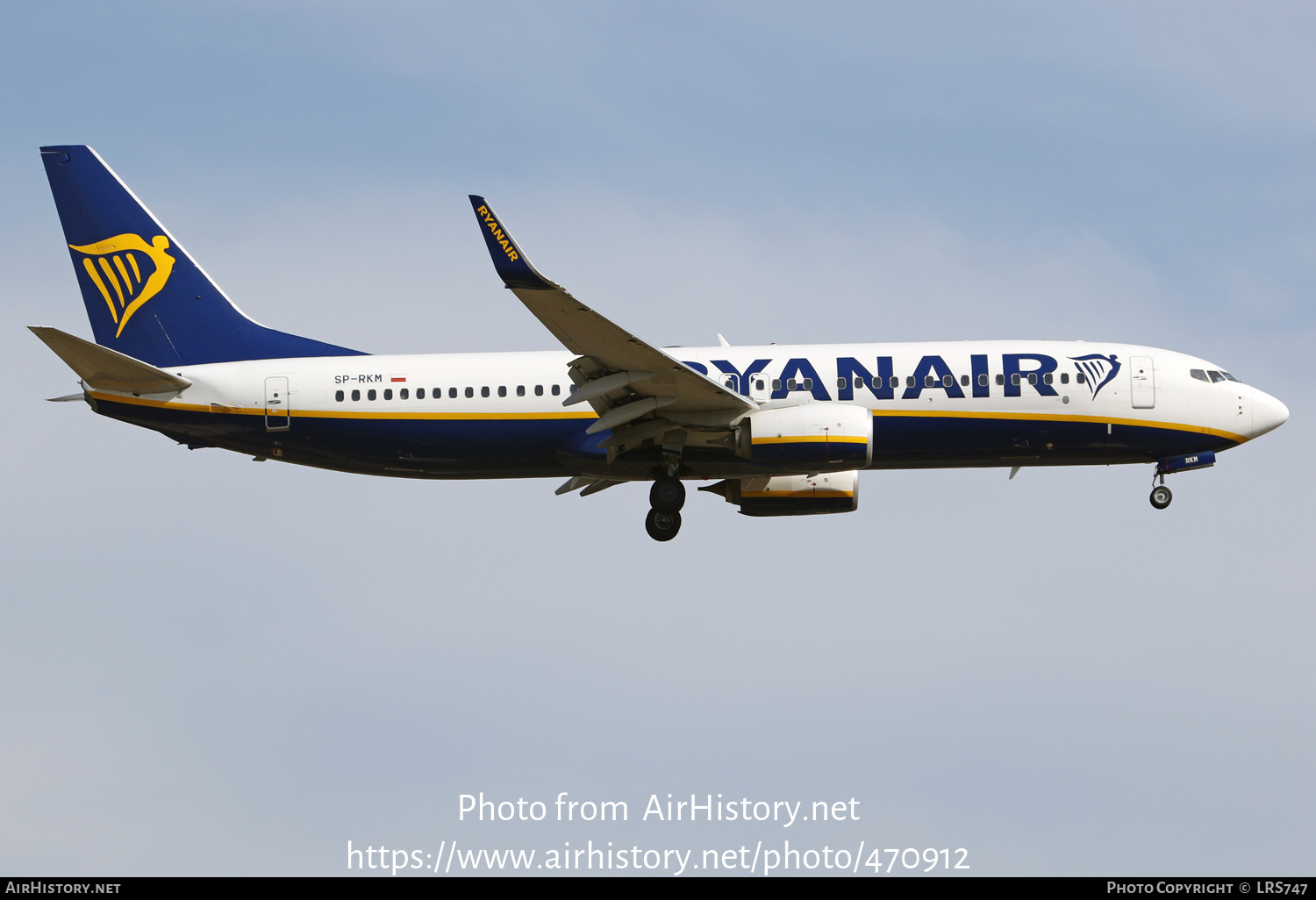 Aircraft Photo of SP-RKM | Boeing 737-800 | Ryanair | AirHistory.net #470912