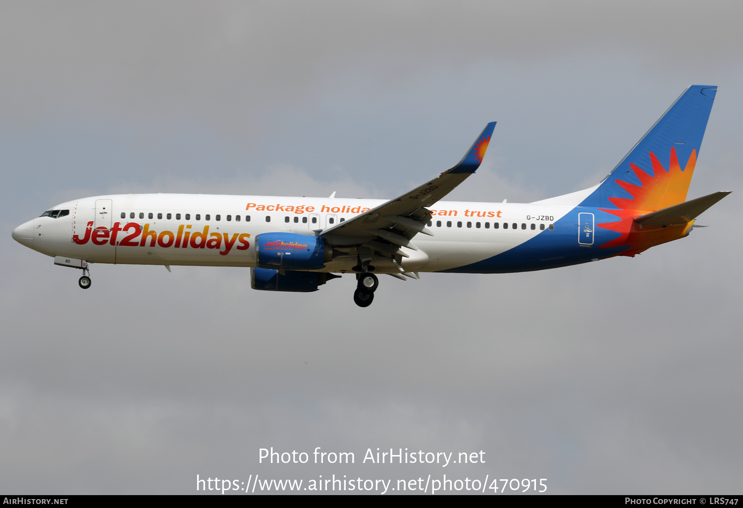 Aircraft Photo of G-JZBD | Boeing 737-800 | Jet2 Holidays | AirHistory.net #470915