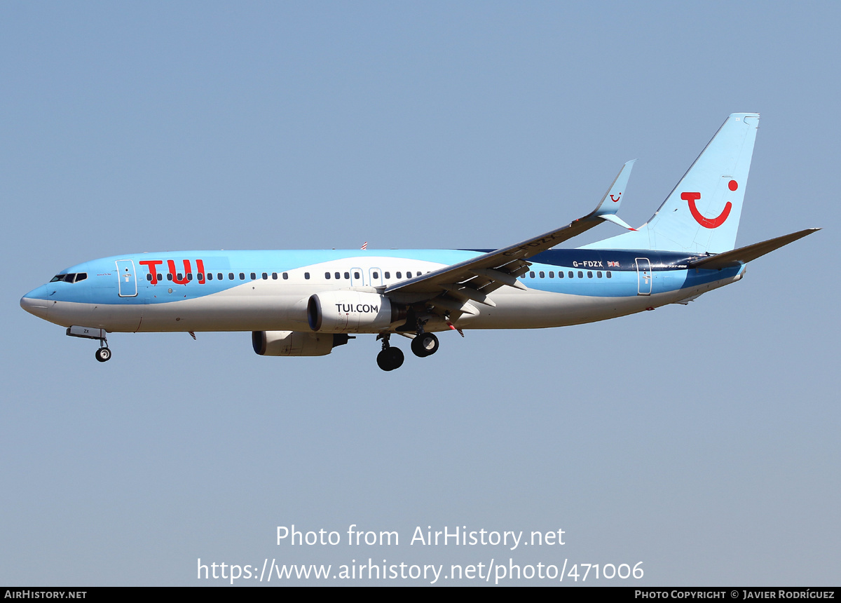 Aircraft Photo of G-FDZX | Boeing 737-8K5 | TUI | AirHistory.net #471006