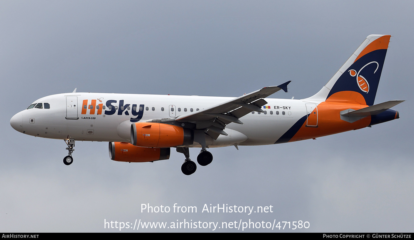 Aircraft Photo of ER-SKY | Airbus A319-131 | HiSky | AirHistory.net #471580