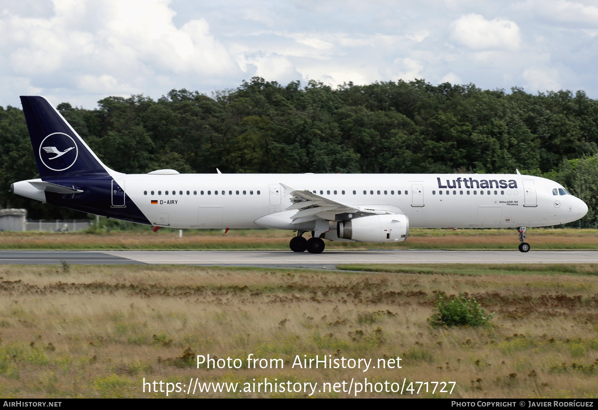 Aircraft Photo of D-AIRY | Airbus A321-131 | Lufthansa | AirHistory.net #471727