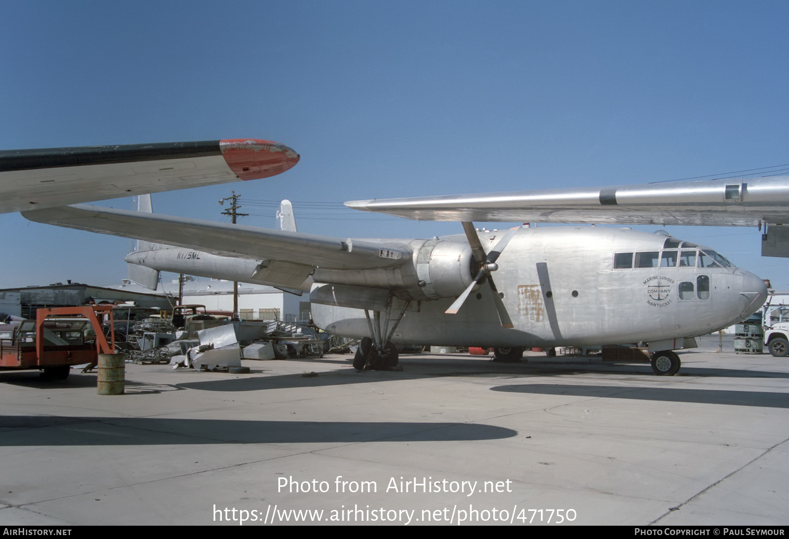 Aircraft Photo of N175ML | Fairchild C-119F Flying Boxcar | Marine Lumber Company | AirHistory.net #471750