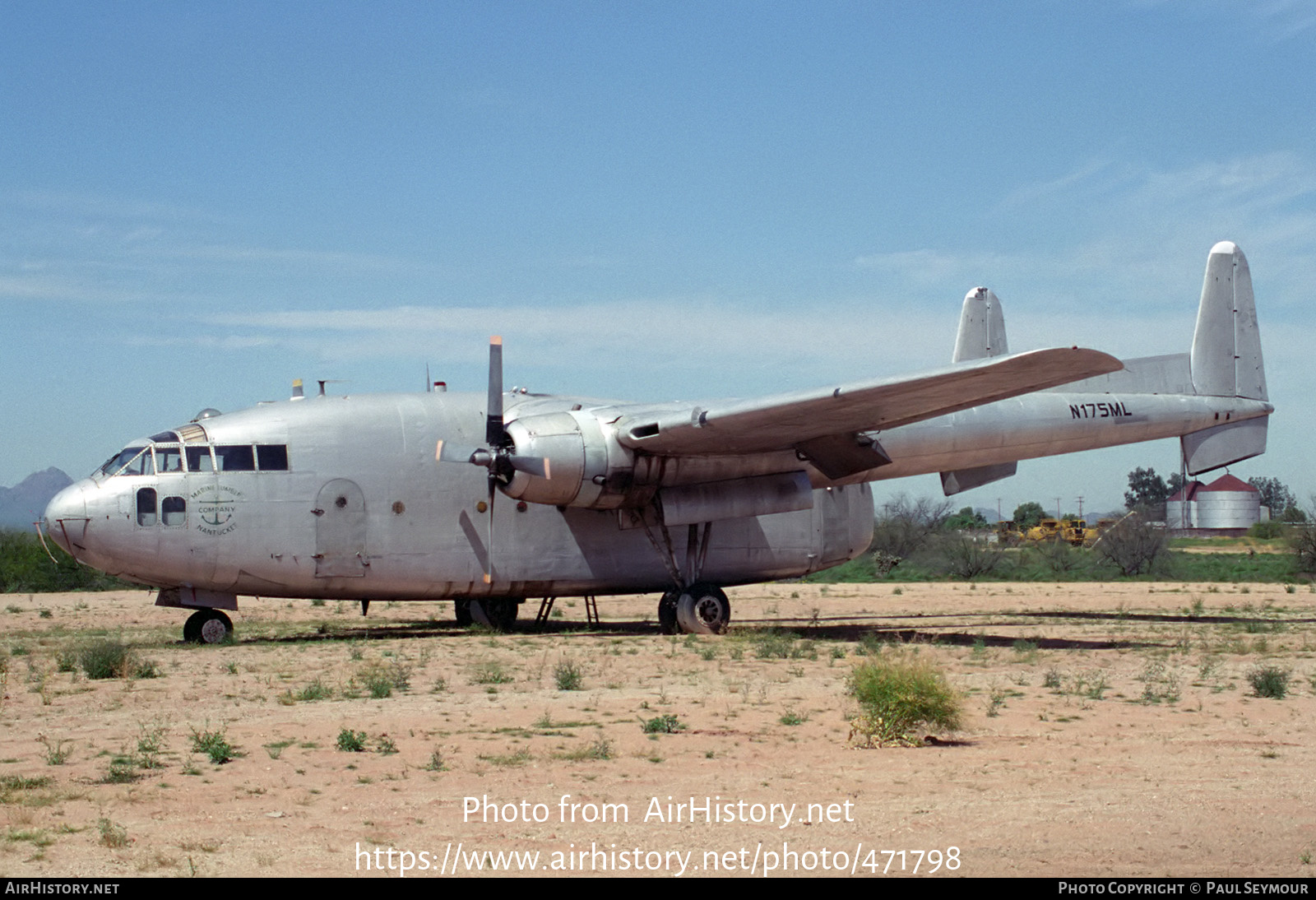 Aircraft Photo of N175ML | Fairchild C-119F Flying Boxcar | Marine Lumber Company | AirHistory.net #471798