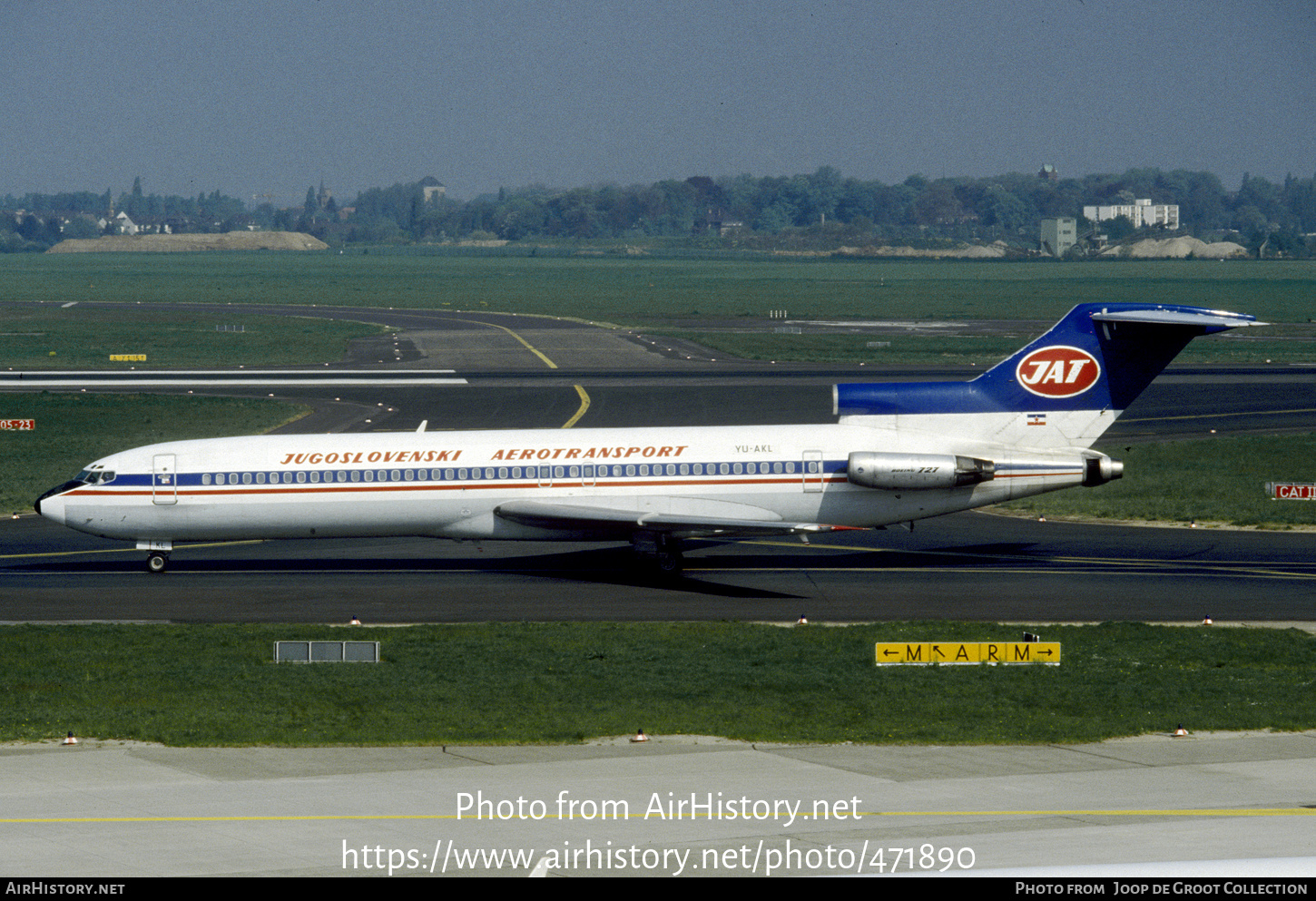 Aircraft Photo of YU-AKL | Boeing 727-2H9/Adv | JAT Yugoslav Airlines - Jugoslovenski Aerotransport | AirHistory.net #471890