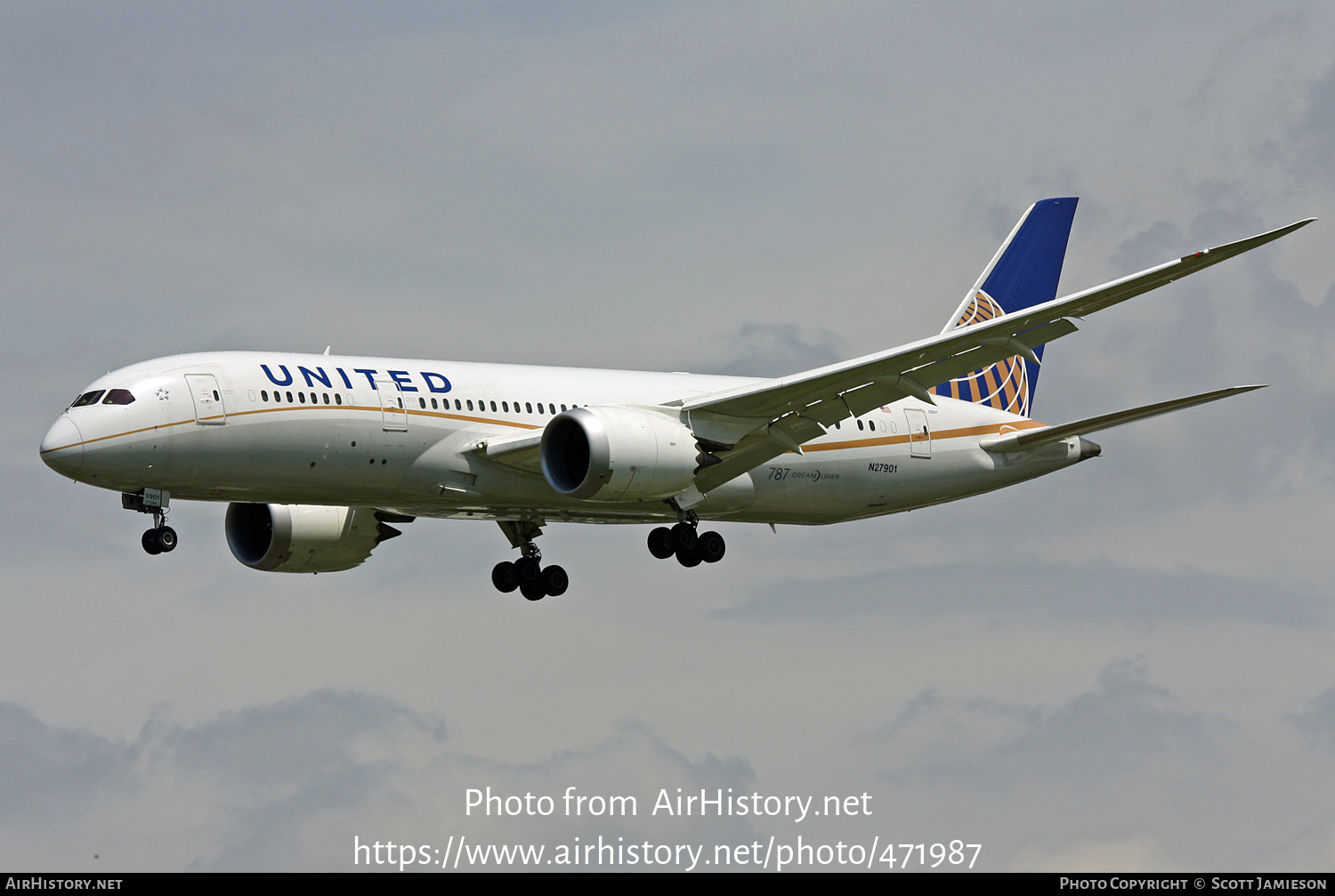 Aircraft Photo of N27901 | Boeing 787-8 Dreamliner | United Airlines | AirHistory.net #471987