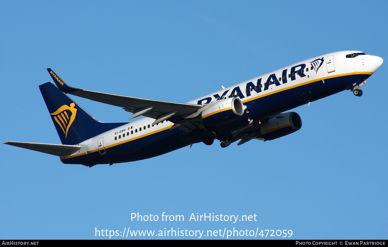 Aircraft Photo of EI-EBG | Boeing 737-8AS | Ryanair | AirHistory.net #472059