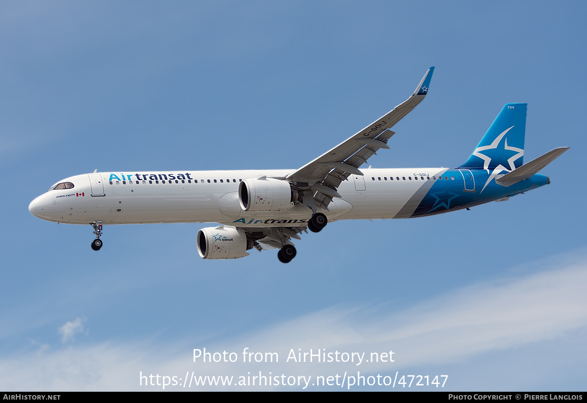 Aircraft Photo of C-GOIJ | Airbus A321-271NX | Air Transat | AirHistory ...