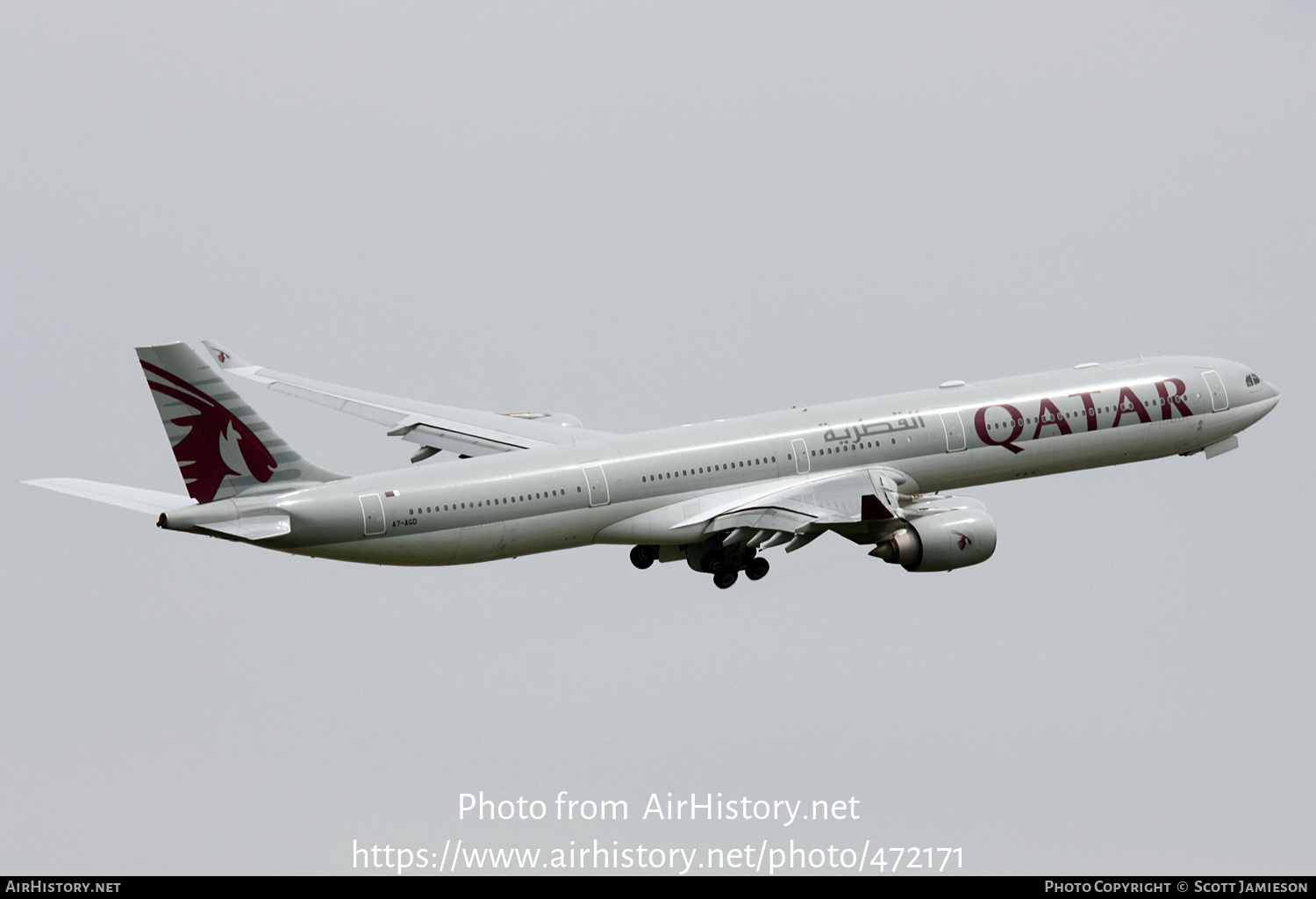 Aircraft Photo of A7-AGD | Airbus A340-642 | Qatar Airways | AirHistory.net #472171