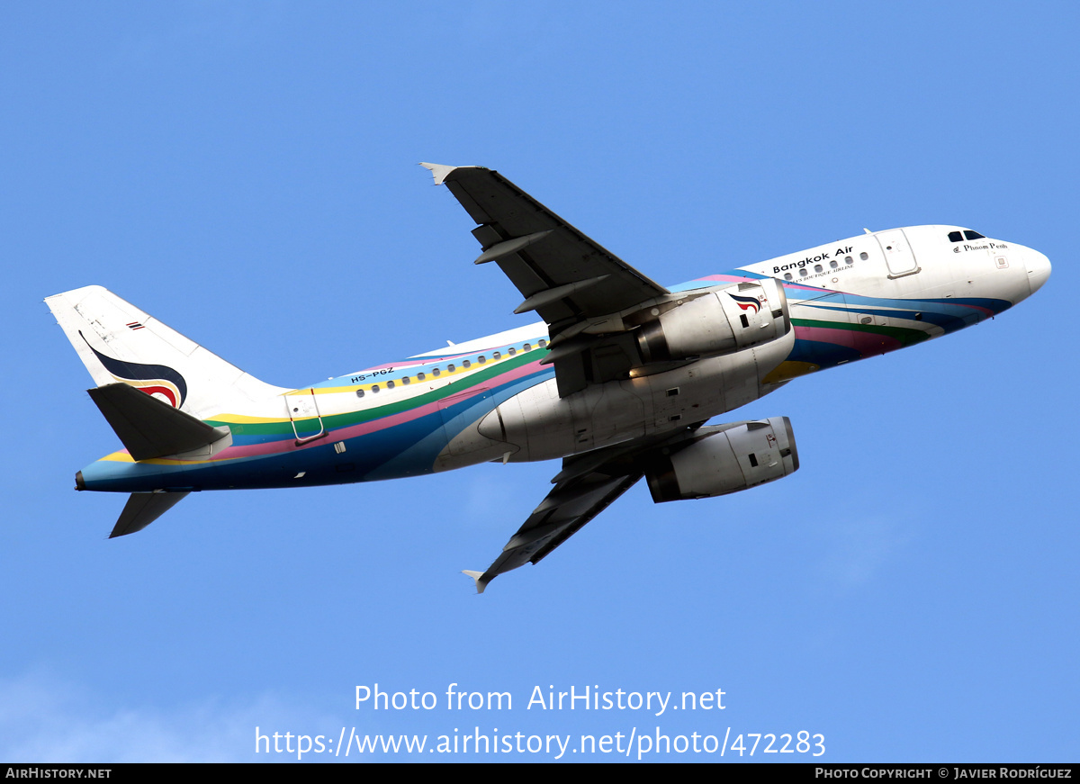 Aircraft Photo of HS-PGZ | Airbus A319-132 | Bangkok Airways | AirHistory.net #472283