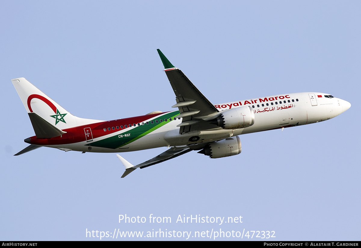 Aircraft Photo of CN-MAY | Boeing 737-8 Max 8 | Royal Air Maroc - RAM | AirHistory.net #472332