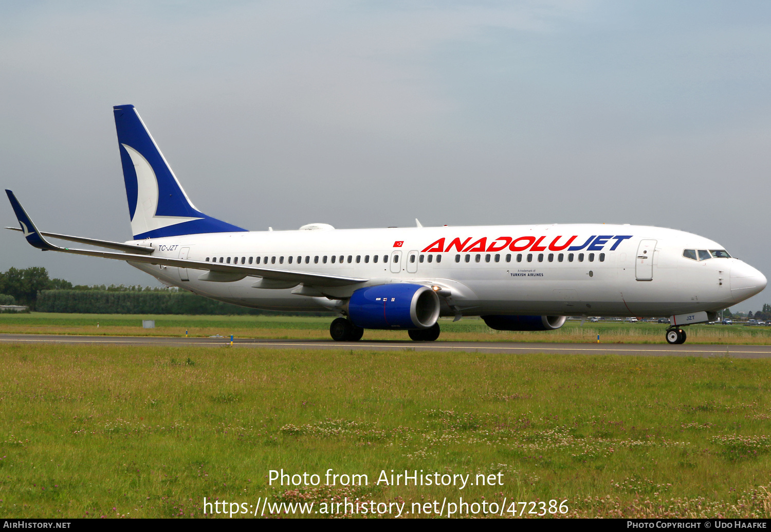 Aircraft Photo of TC-JZT | Boeing 737-8JP | AnadoluJet | AirHistory.net #472386