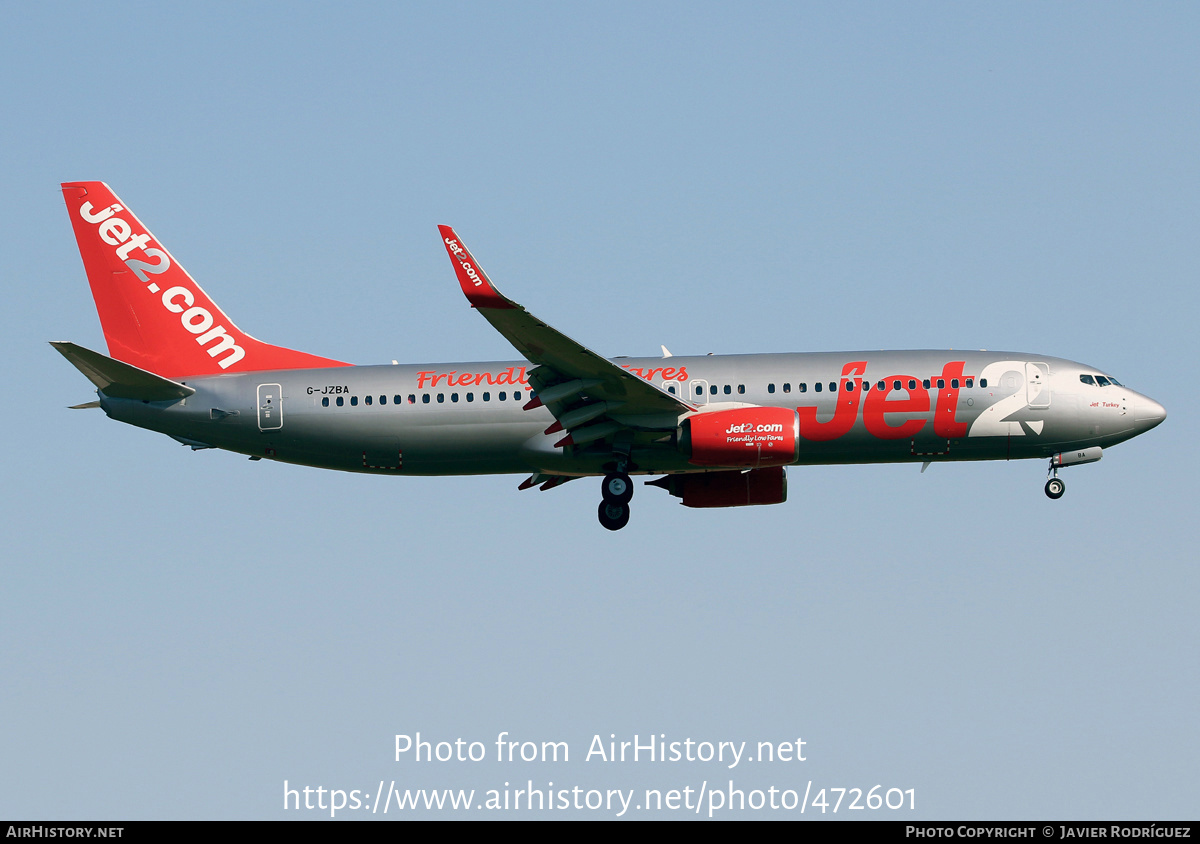 Aircraft Photo of G-JZBA | Boeing 737-800 | Jet2 | AirHistory.net #472601