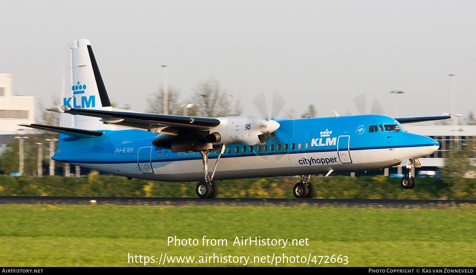 Aircraft Photo of PH-KXH | Fokker 50 | KLM Cityhopper | AirHistory.net #472663