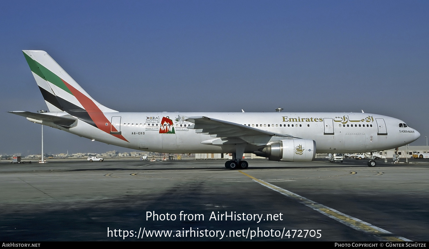 Aircraft Photo of A6-EKO | Airbus A300B4-605R | Emirates | AirHistory.net #472705