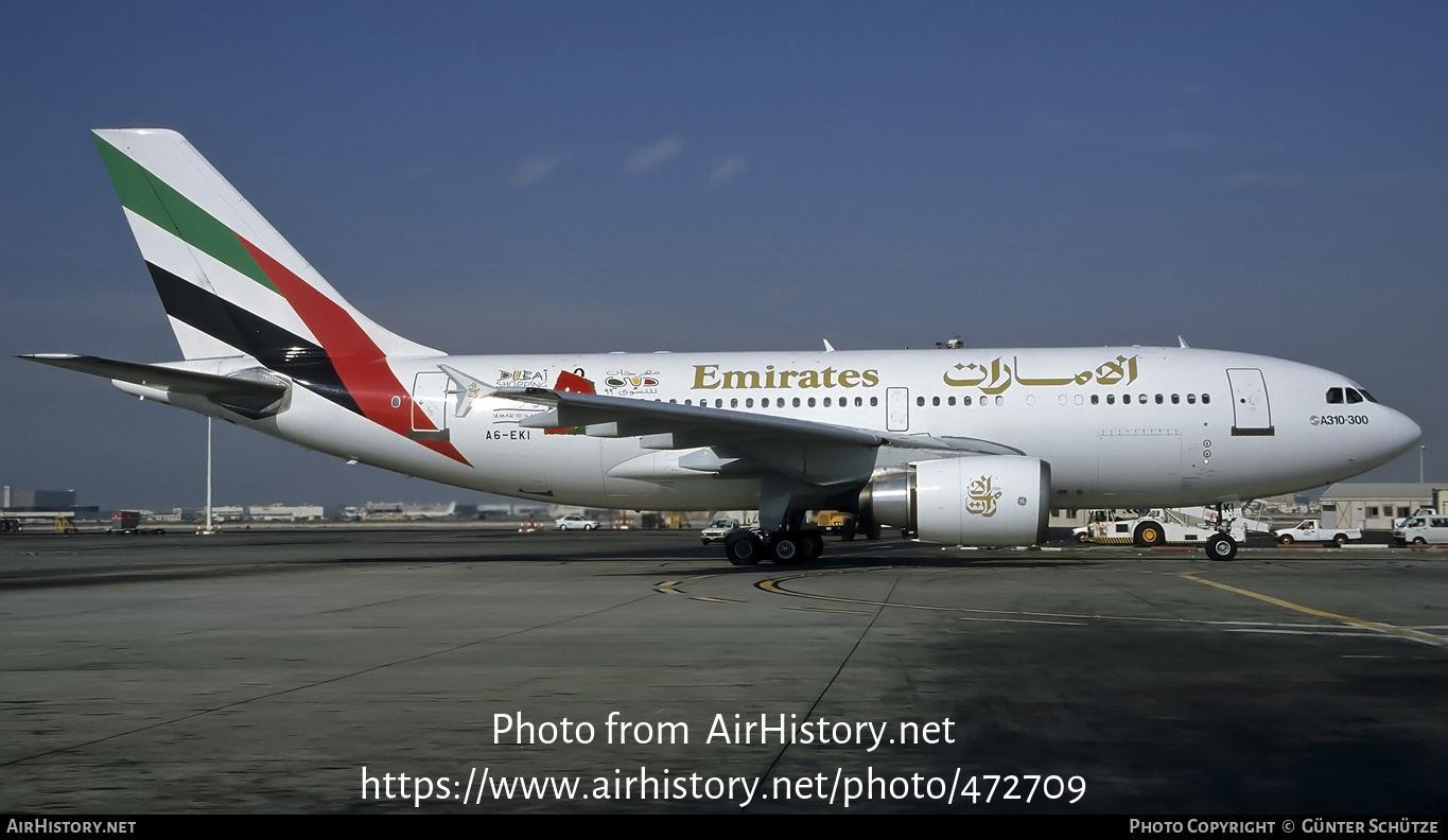 Aircraft Photo of A6-EKI | Airbus A310-308 | Emirates | AirHistory.net #472709