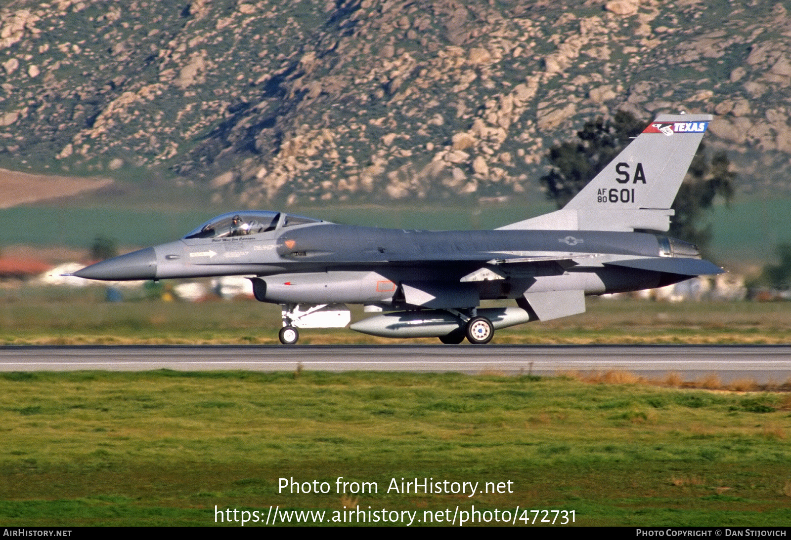 Aircraft Photo of 80-0601 / AF80-601 | General Dynamics F-16A Fighting Falcon | USA - Air Force | AirHistory.net #472731