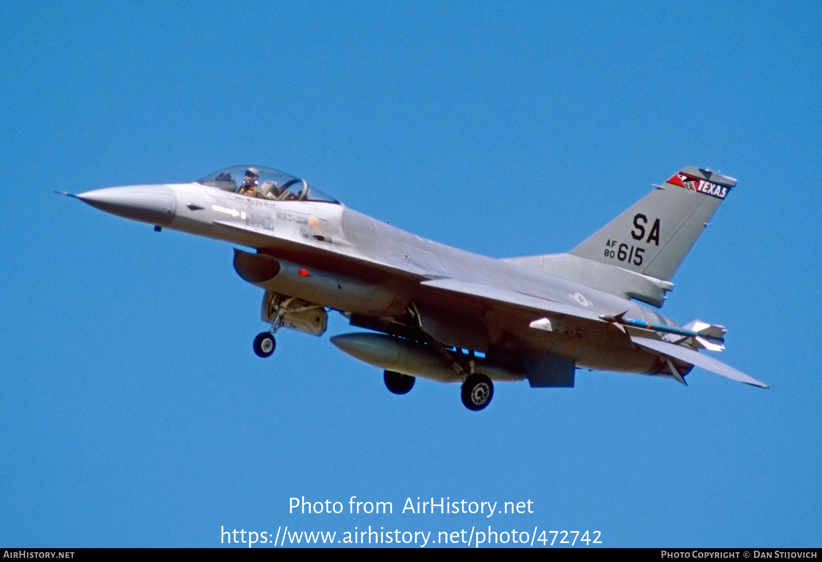 Aircraft Photo of 80-0615 / AF80-615 | General Dynamics F-16A Fighting Falcon | USA - Air Force | AirHistory.net #472742