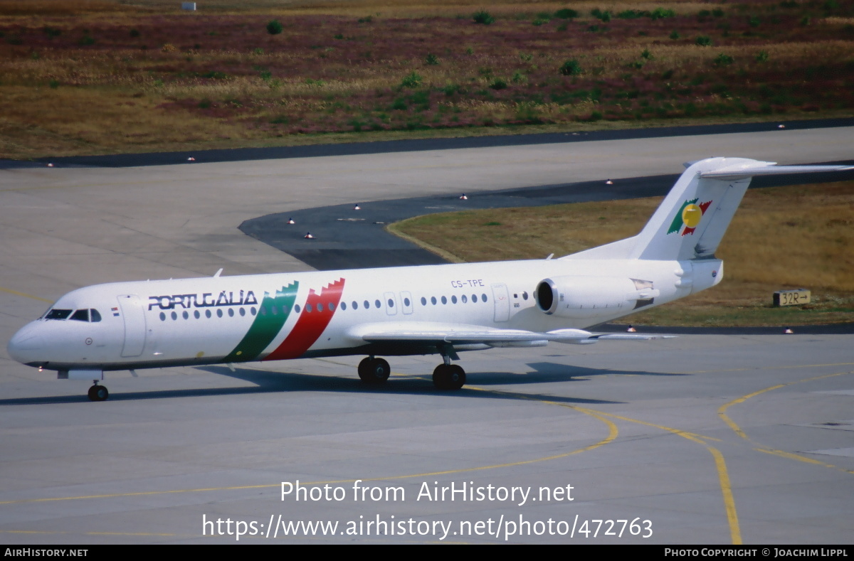 Aircraft Photo of CS-TPE | Fokker 100 (F28-0100) | Portugália Airlines - PGA | AirHistory.net #472763