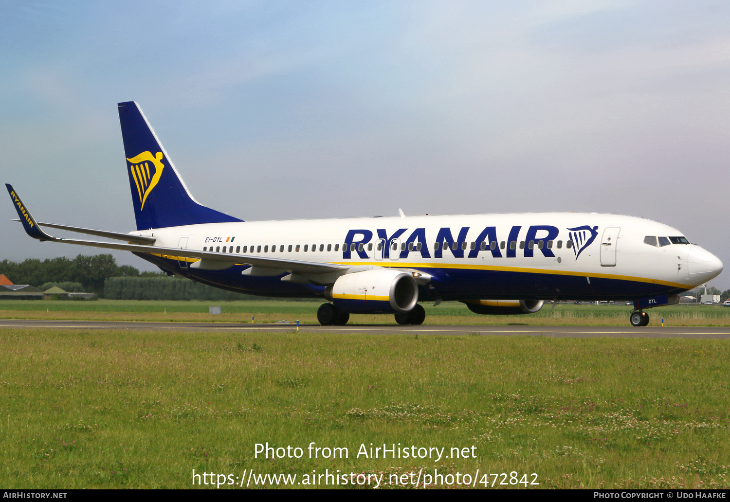 Aircraft Photo of EI-DYL | Boeing 737-8AS | Ryanair | AirHistory.net #472842