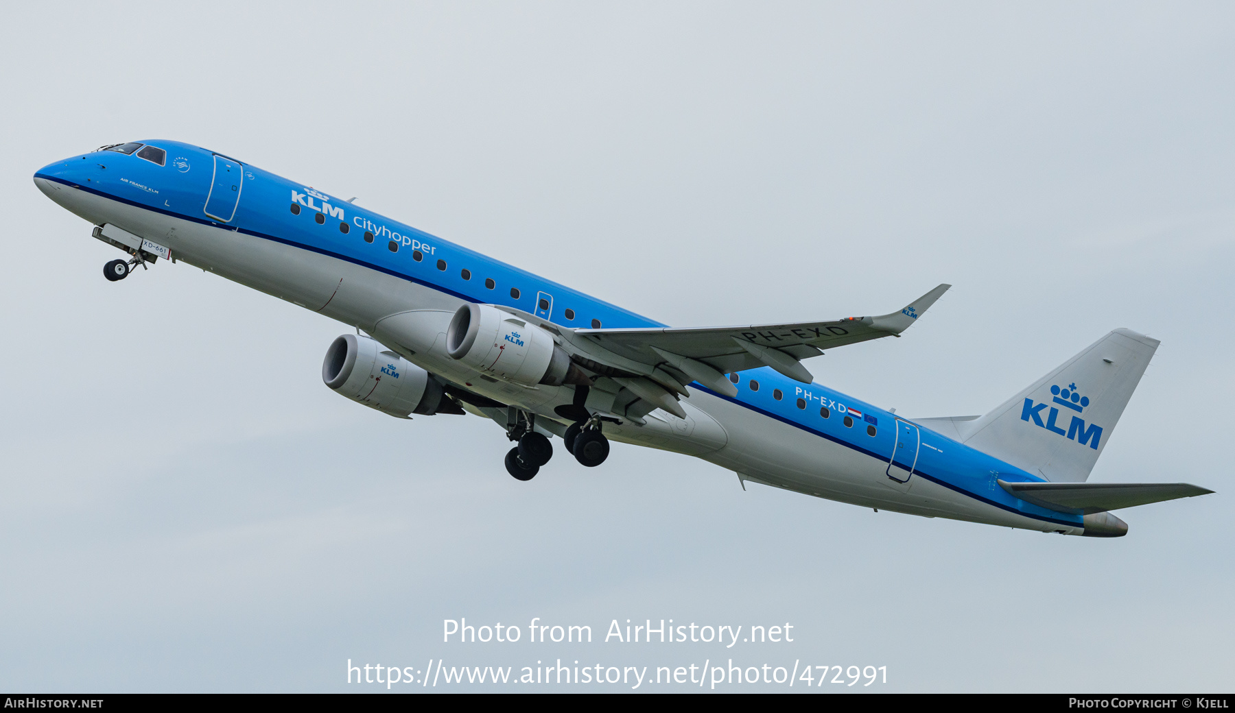 Aircraft Photo of PH-EXD | Embraer 190STD (ERJ-190-100STD) | KLM Cityhopper | AirHistory.net #472991