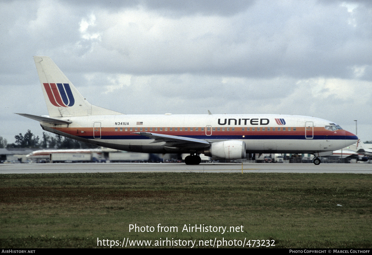 Aircraft Photo of N341UA | Boeing 737-322 | United Airlines | AirHistory.net #473232