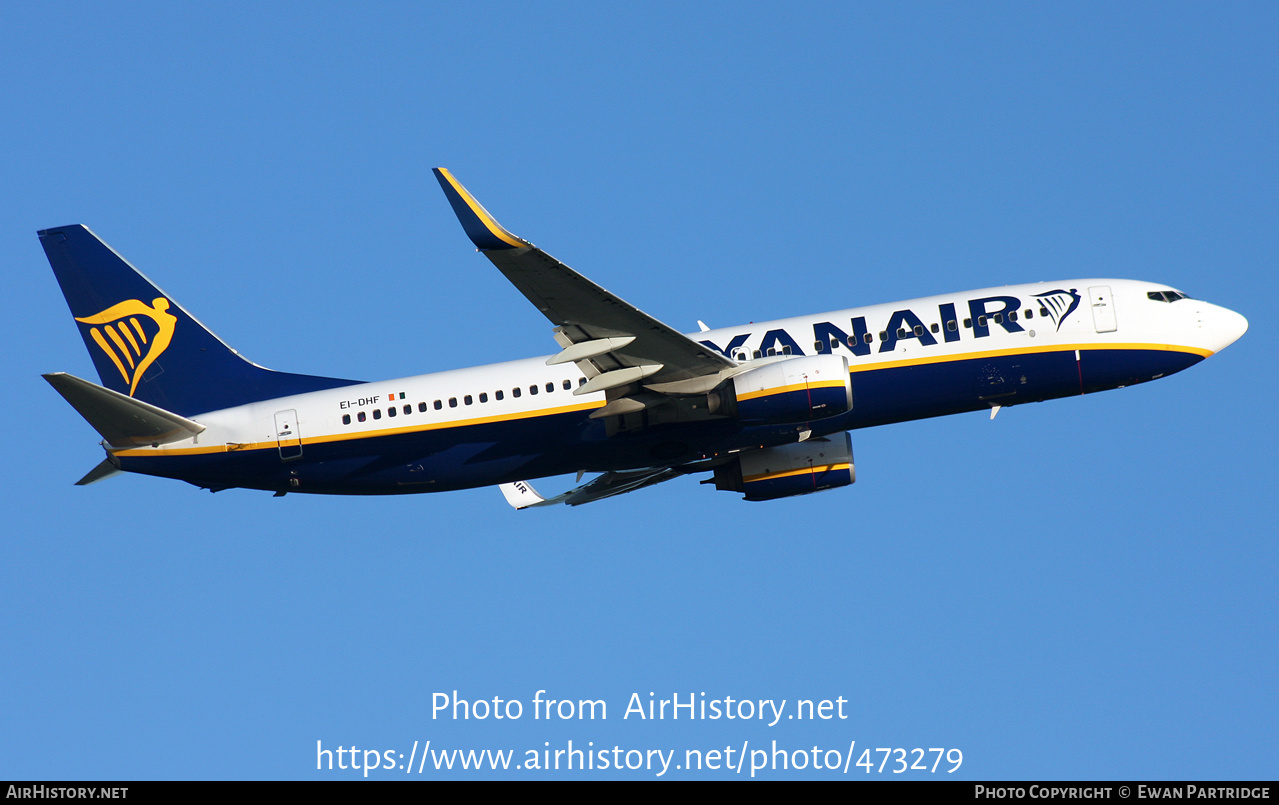 Aircraft Photo of EI-DHF | Boeing 737-8AS | Ryanair | AirHistory.net #473279