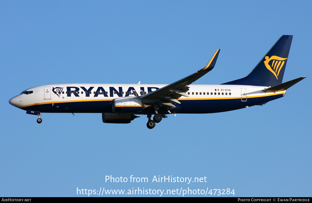 Aircraft Photo of EI-EVA | Boeing 737-8AS | Ryanair | AirHistory.net #473284