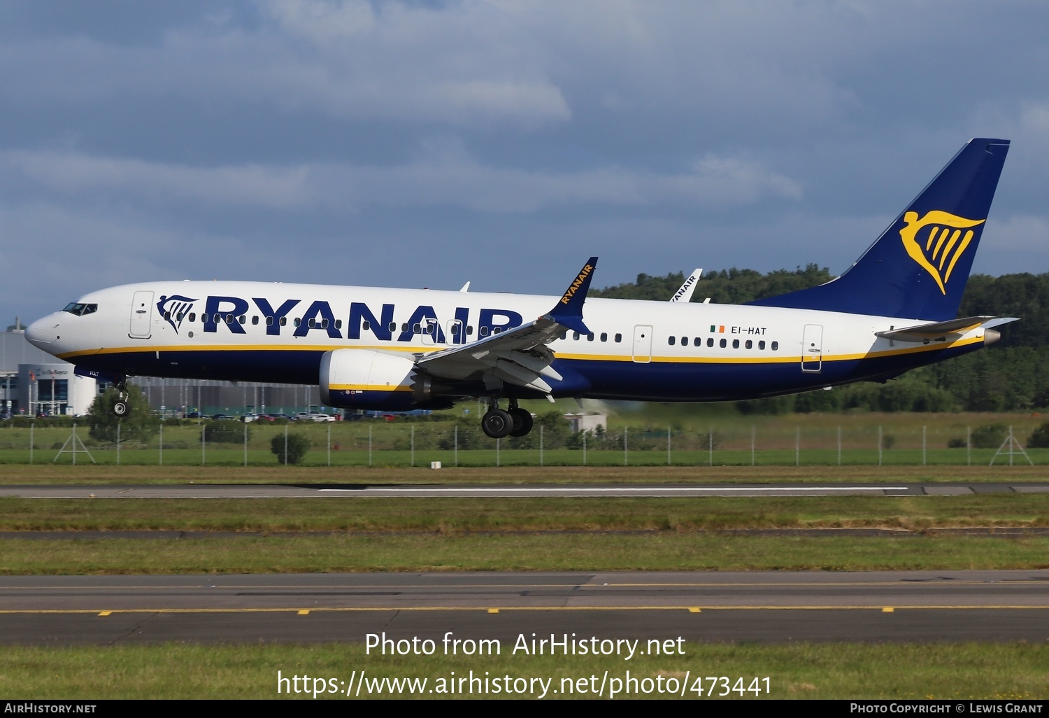 Aircraft Photo of EI-HAT | Boeing 737-8200 Max 200 | Ryanair | AirHistory.net #473441